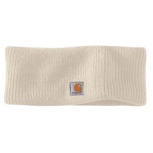 Carhartt Cream Knit Headband with Logo Patch